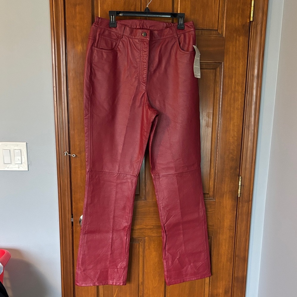 Romans Red Genuine Leather Size 14T